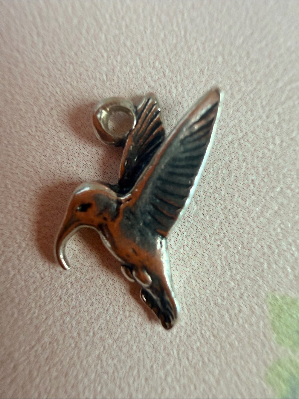 VINTAGE RARE STERLING SILVER HUMMINGBIRD CHARM